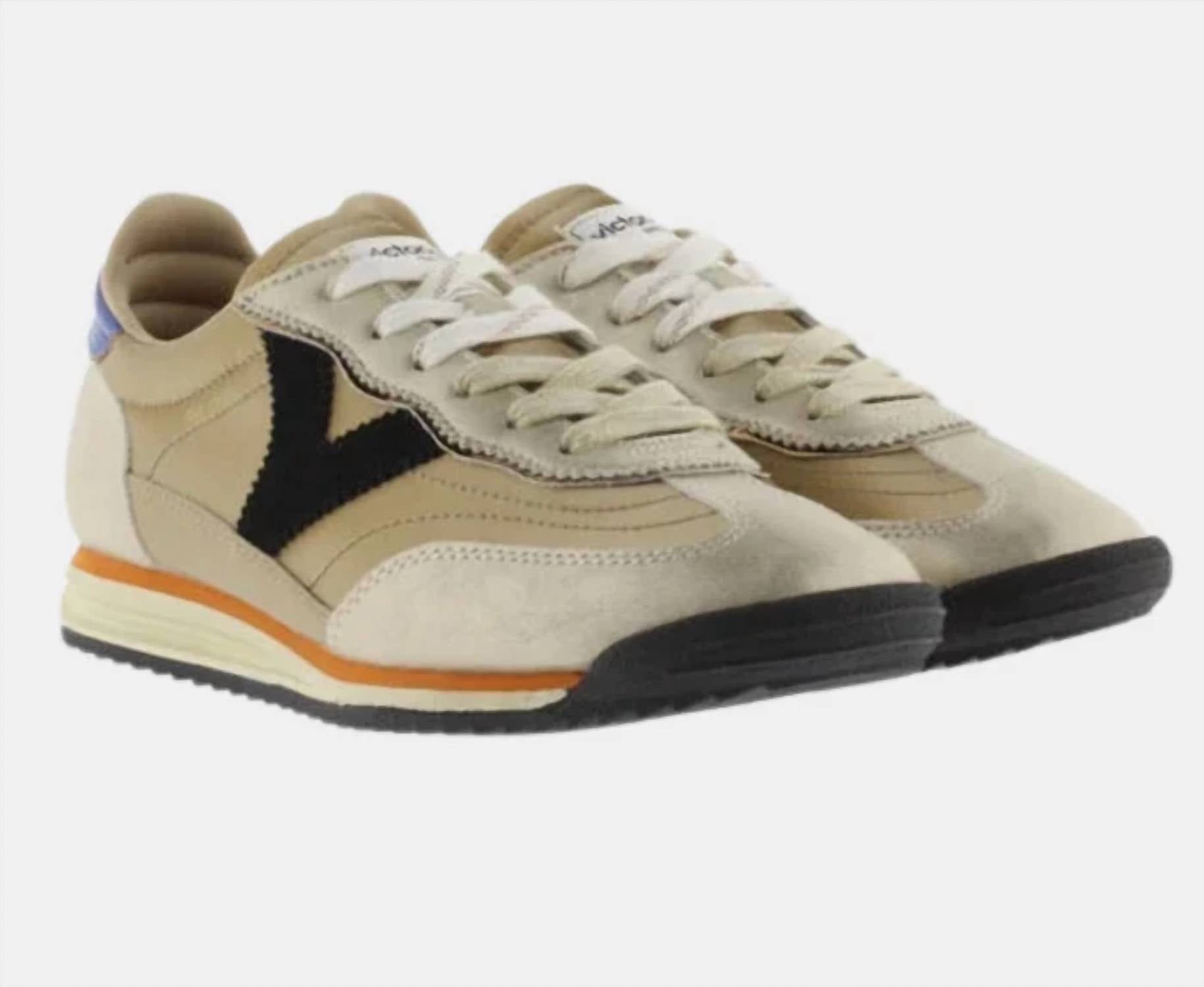 Victoria - Women's Retro Gold Metal Trainer Shoes