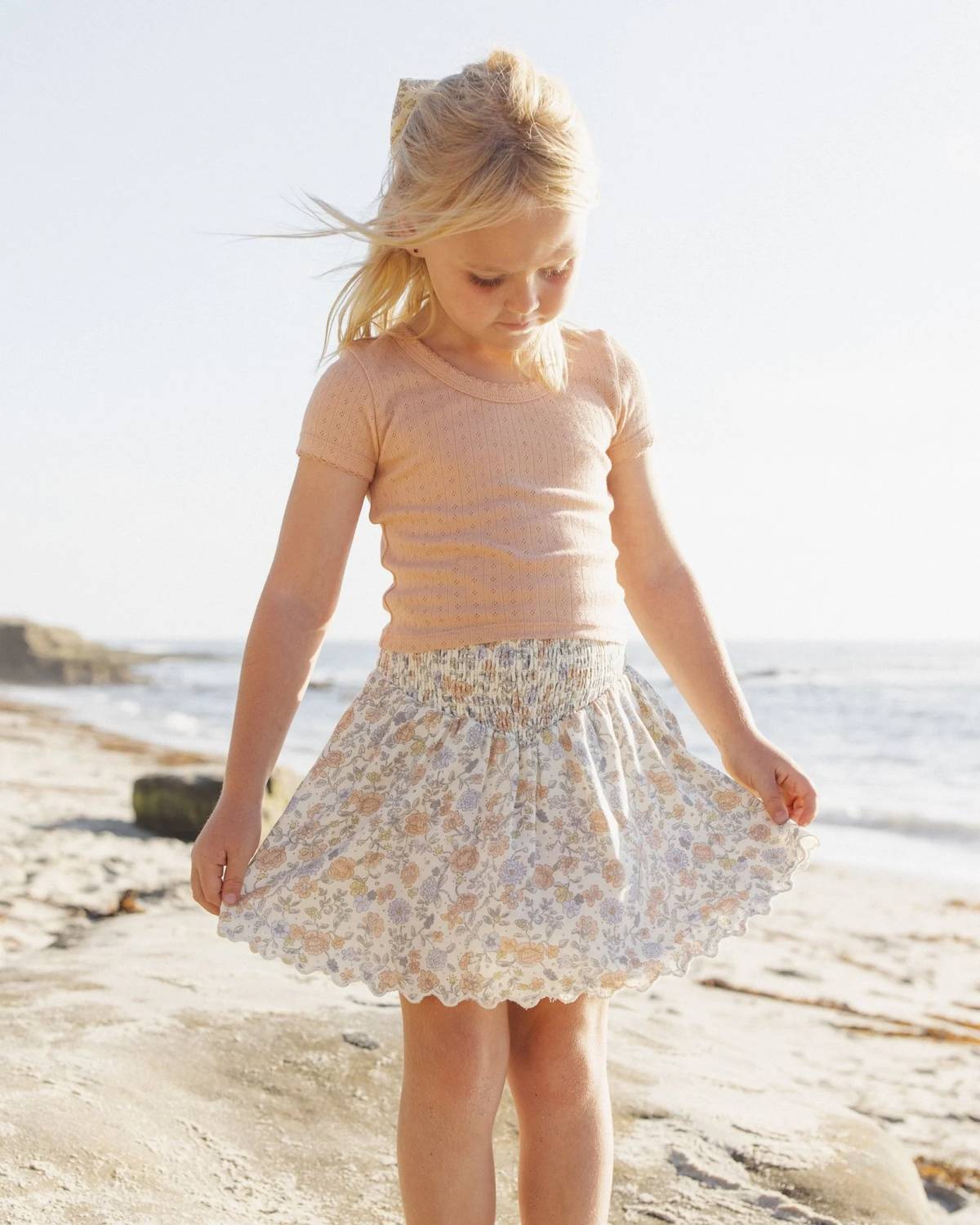 Rylee + Cru - Girl's Pointelle Tee
