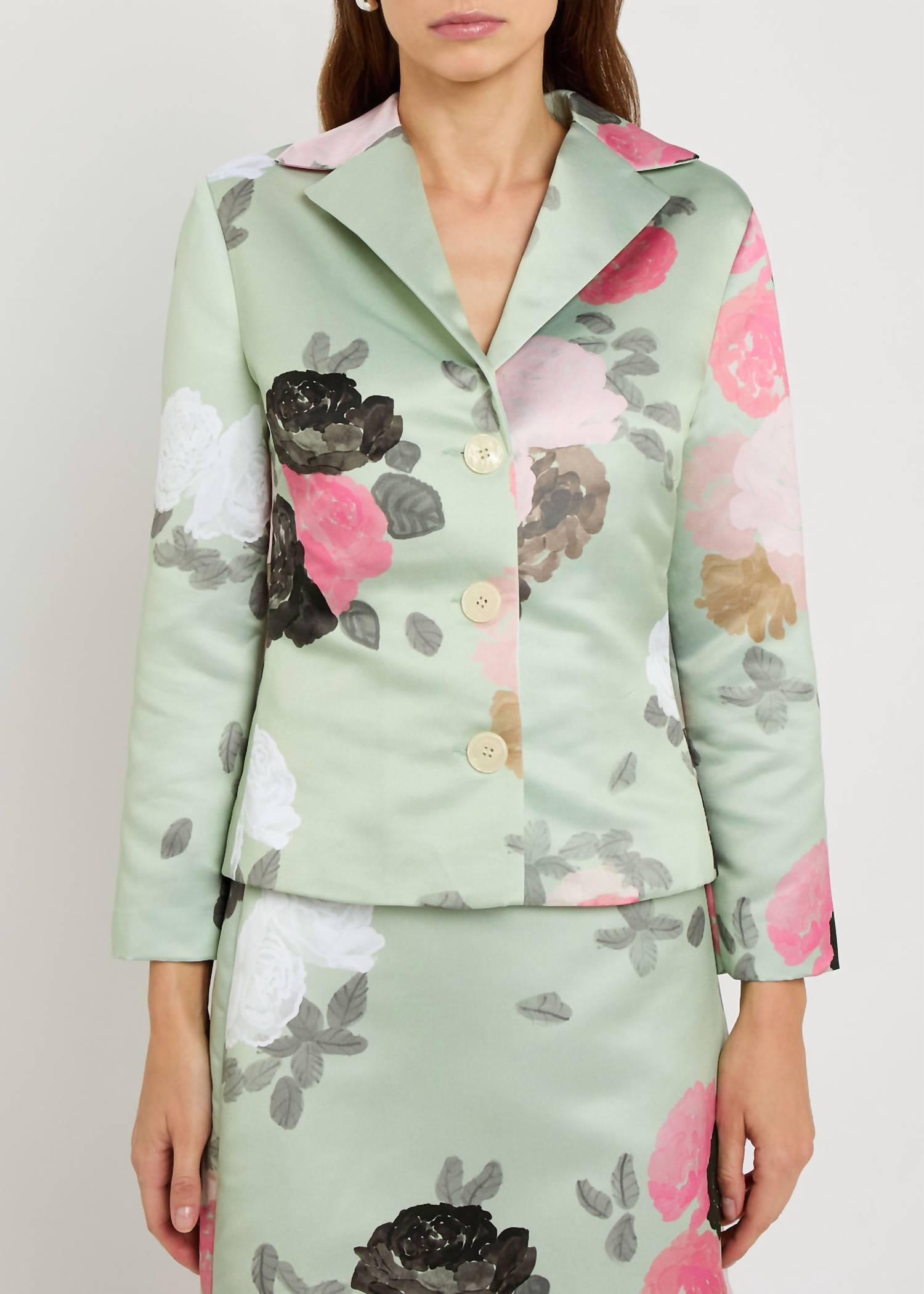 Bernadette - Elle Floral-print Satin Jacket