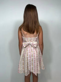Katie J NYC Girls Francesca Dress in floral stripe - kids' dress - detail view