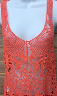 Illa Illa - Women's Coral Lace Tank