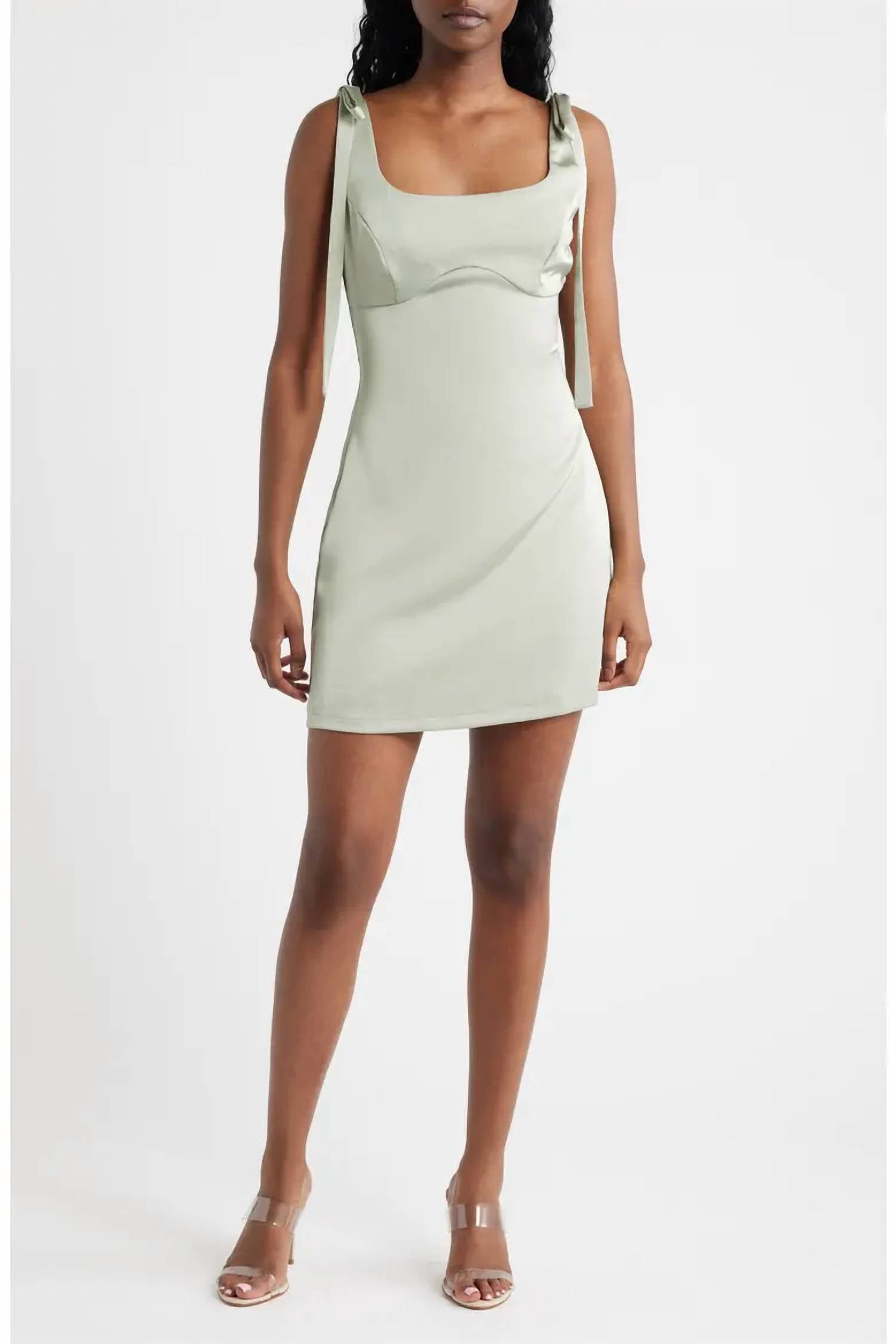 Lulus - Carly Tie Strap Mini Dress