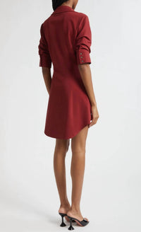 cinq a sept Elina Mini Dress in red - women's dress - detail view