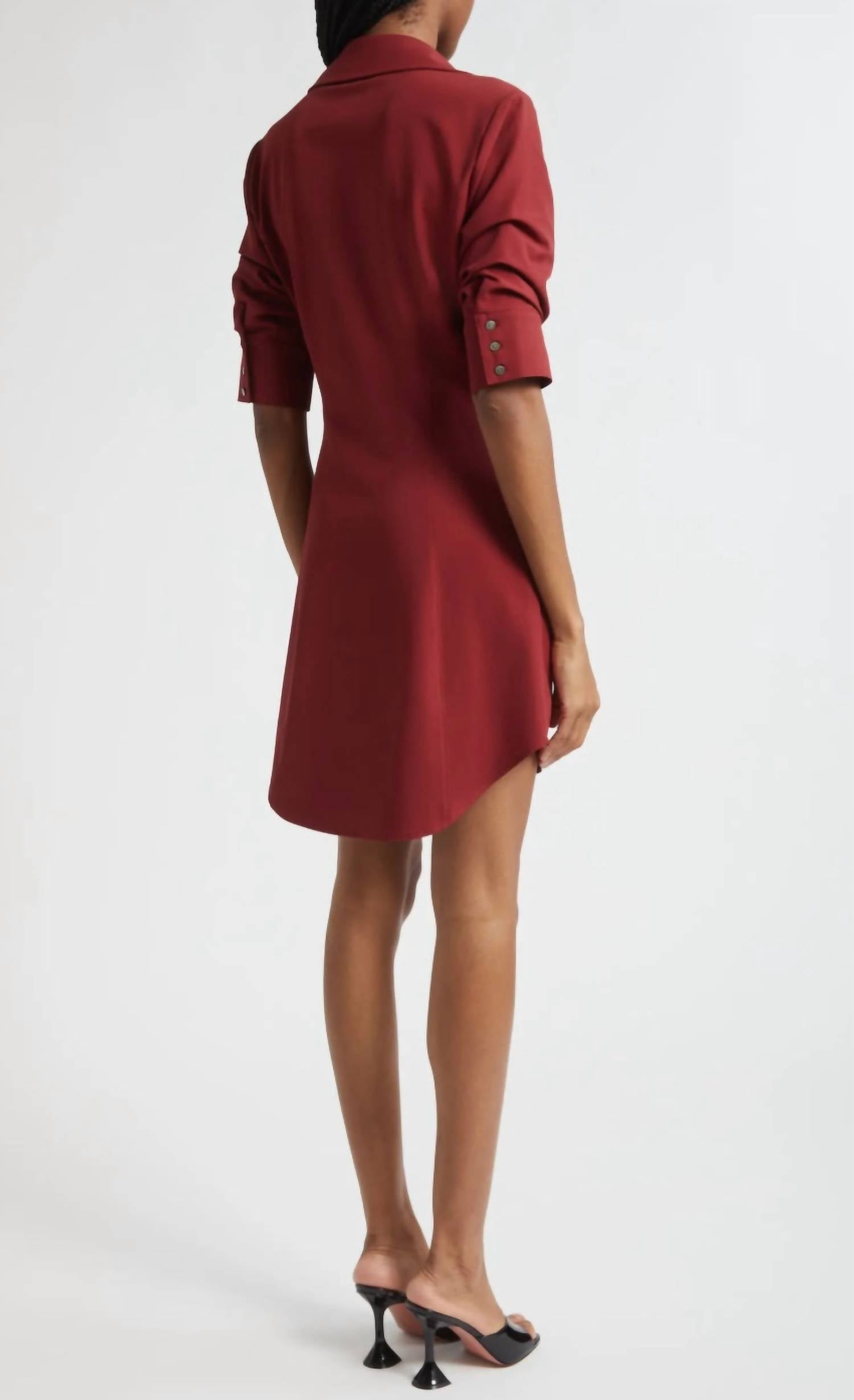 cinq a sept Elina Mini Dress in red - women's dress - detail view