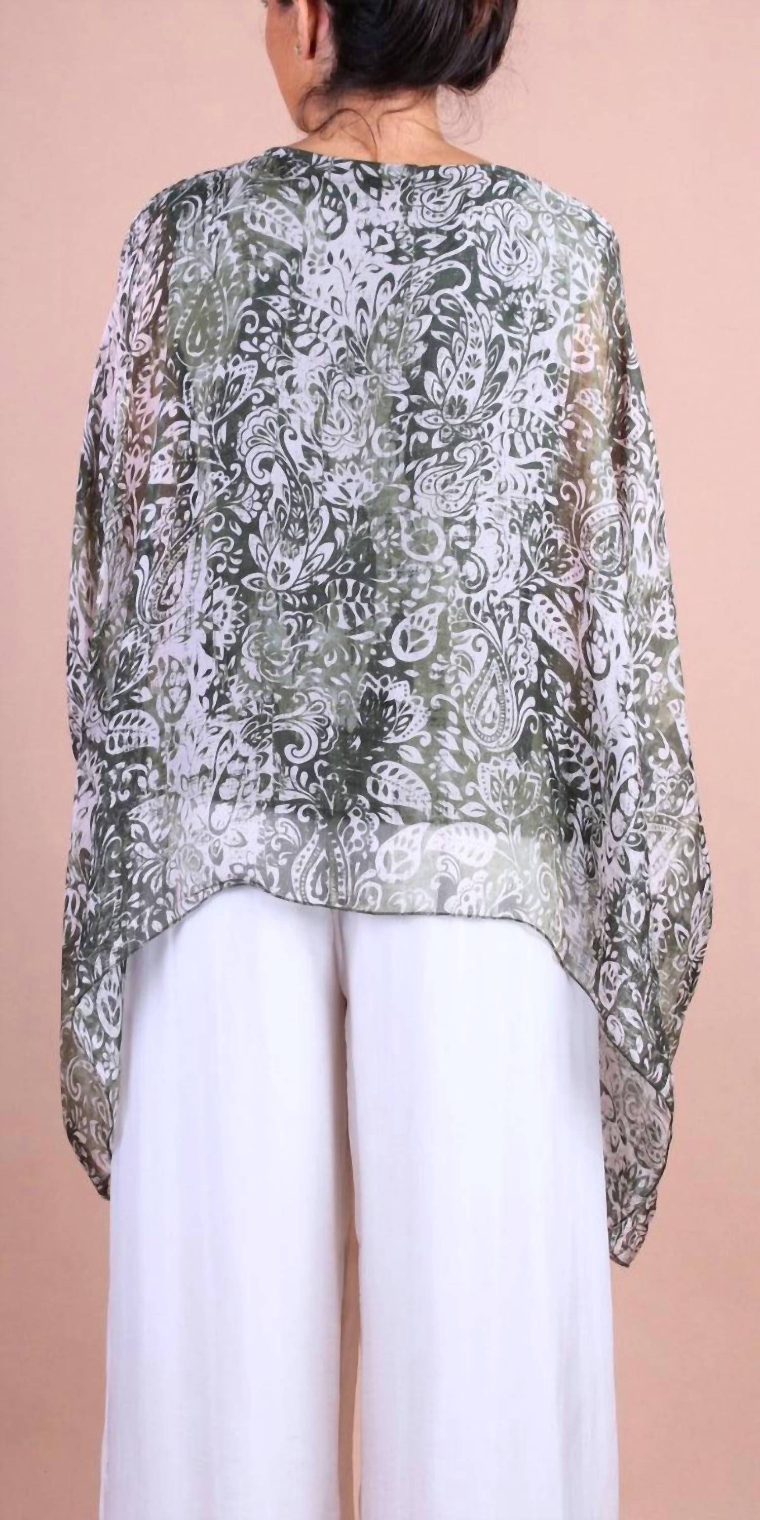 Gigi Moda - Seta Paisley Print Kaftan Top