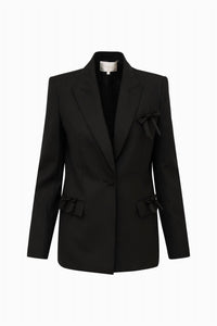 Loveshackfancy - Shayne Wool-blend Bow-embellished Blazer