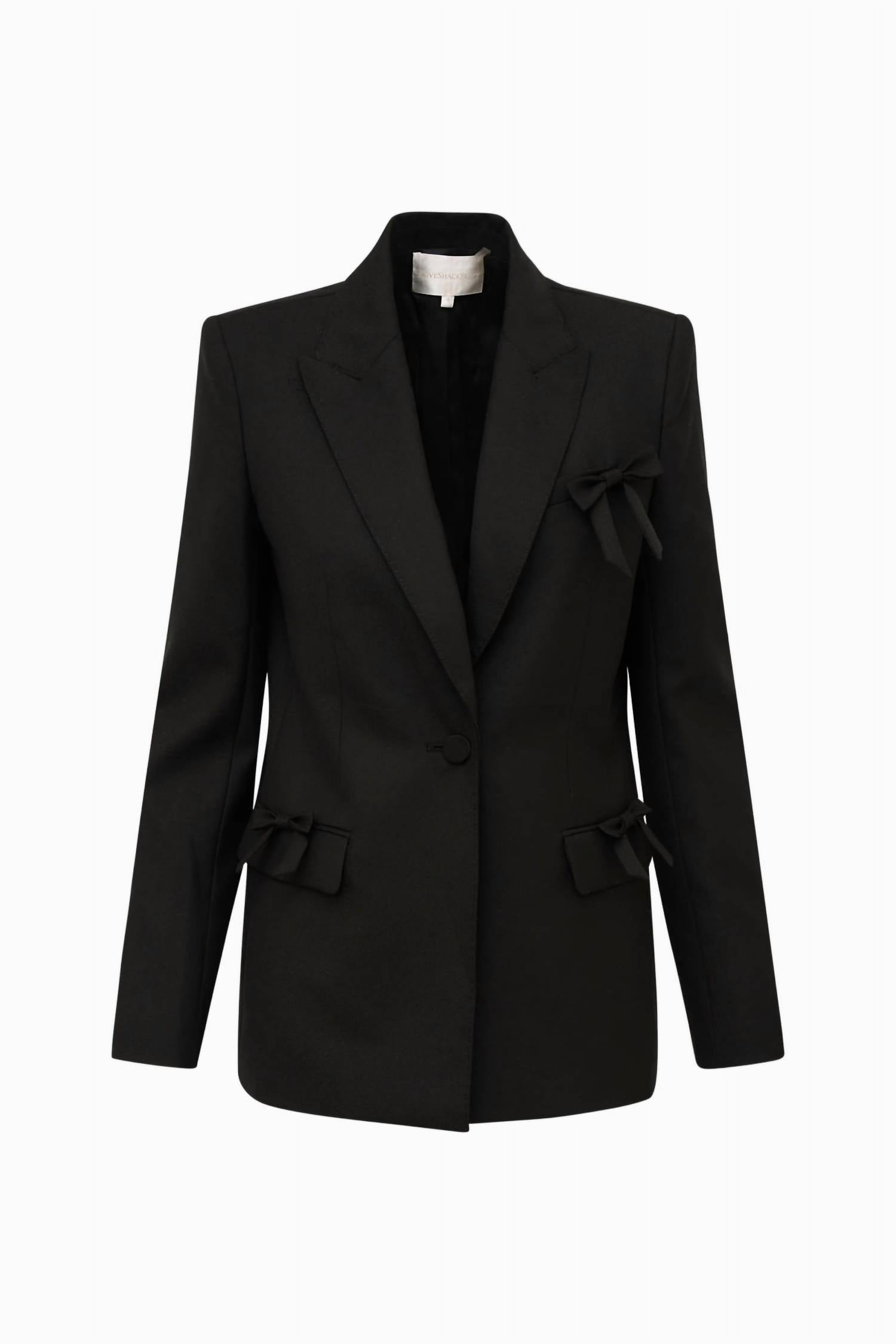 Loveshackfancy - Shayne Wool-blend Bow-embellished Blazer