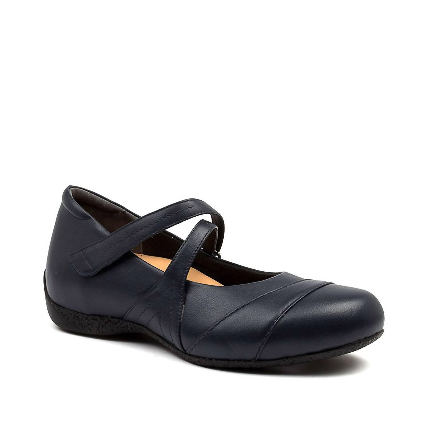 Ziera Women's Xray Mary-jane Flats - Extra Wide in navy - women's flats - detail view