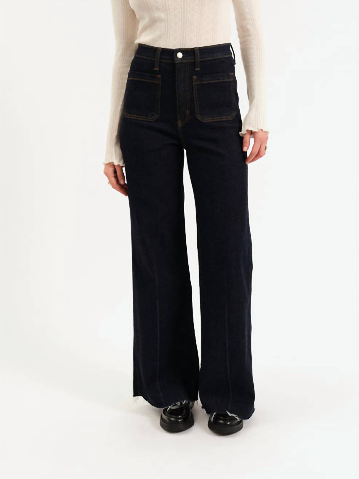 DAZE Far Out High Rise Wide Leg Jeans in rinse 1 - women's jeans