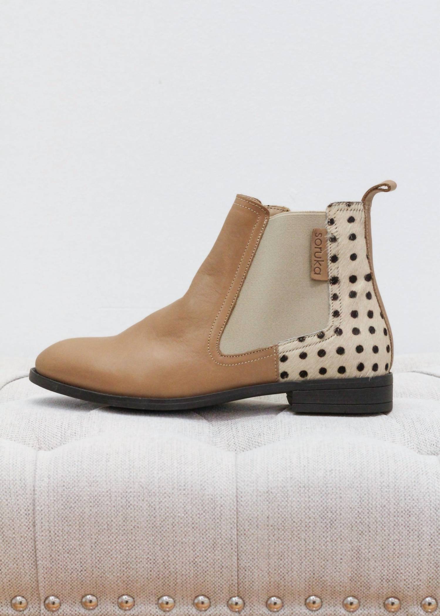 Soruka Women's Vesta Ankle Boots in arena tan - women's shoe