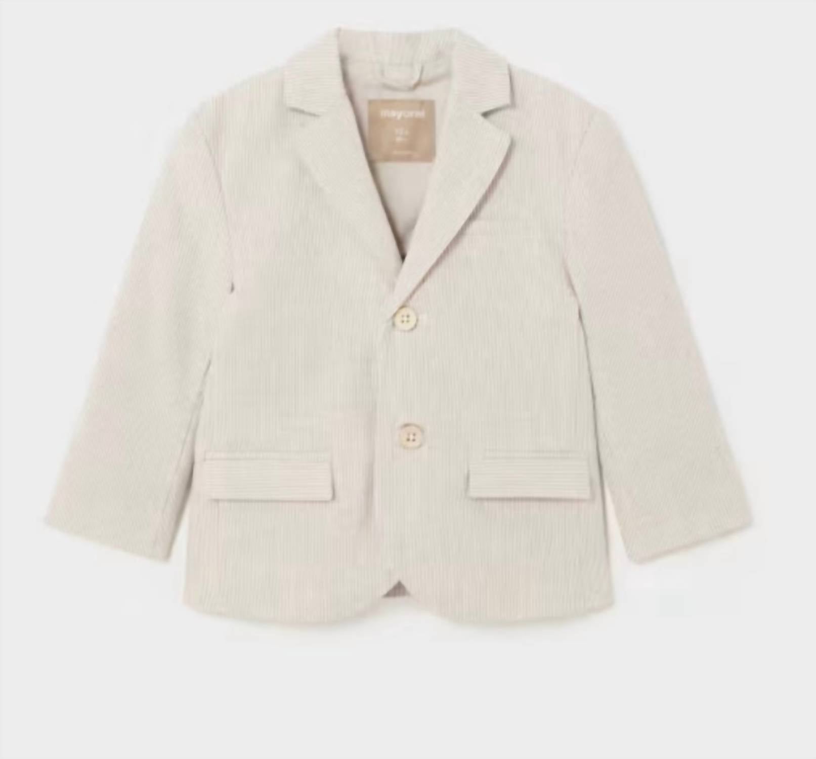 Mayoral Boys Linen Blazer in cream - kids' jacket