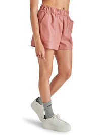 STEVE MADDEN Faux The Record Shorts in rose - women's shorts - detail view