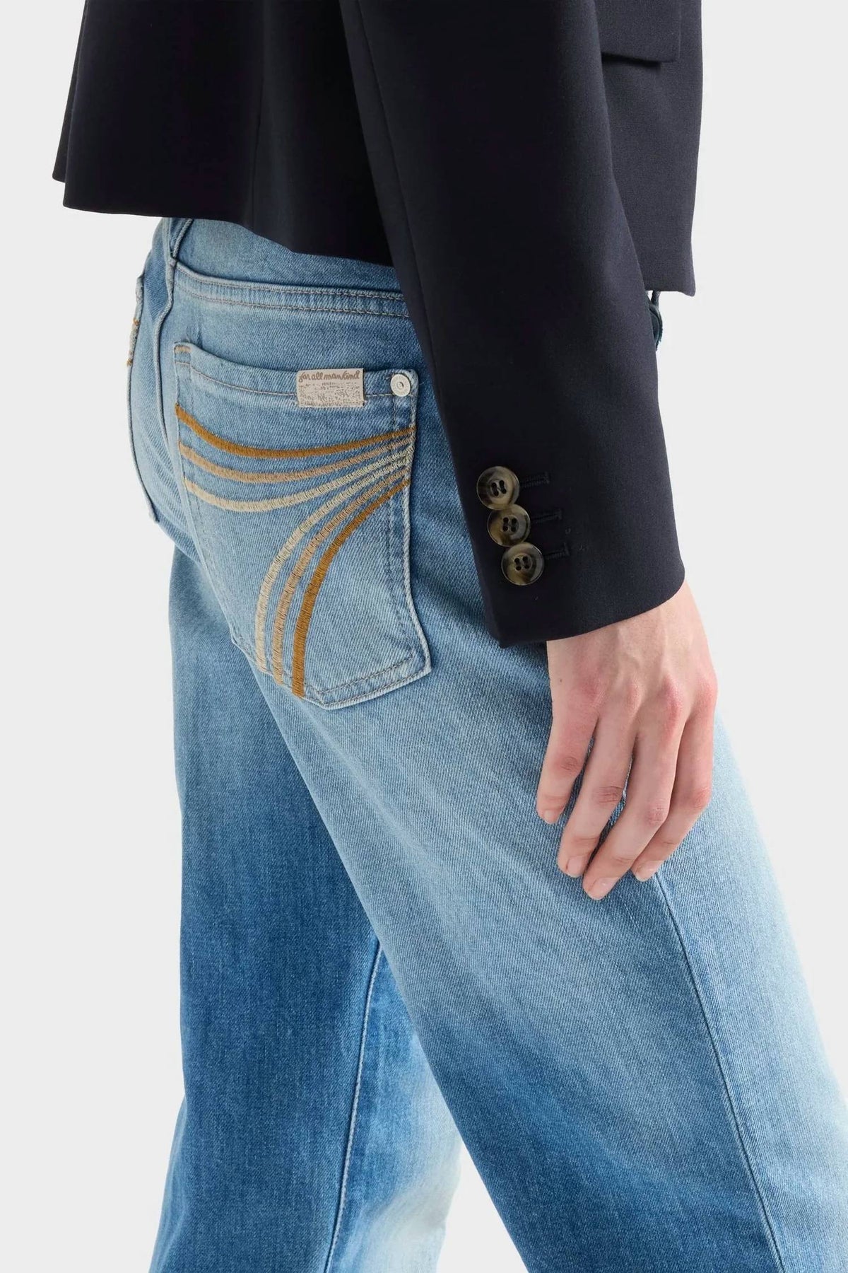 7 For All Mankind - Dojo Tailorless Mid Rise Wide Jeans