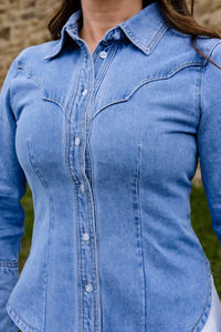Kancan - Milliam Western Fitted Denim Shirt