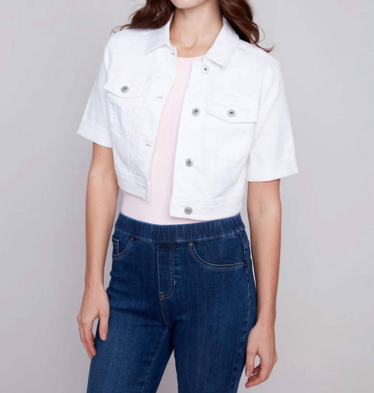 Charlie B - Short Sleeve Crop Jacket
