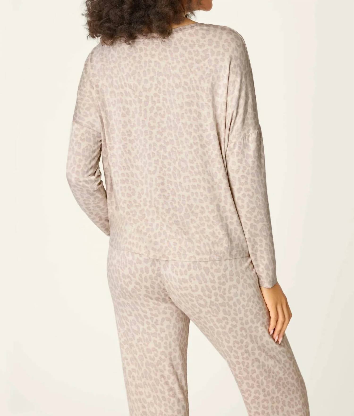 Pj Salvage - LUXE LEOPARD DREAMS LONG SLEEVE TOP