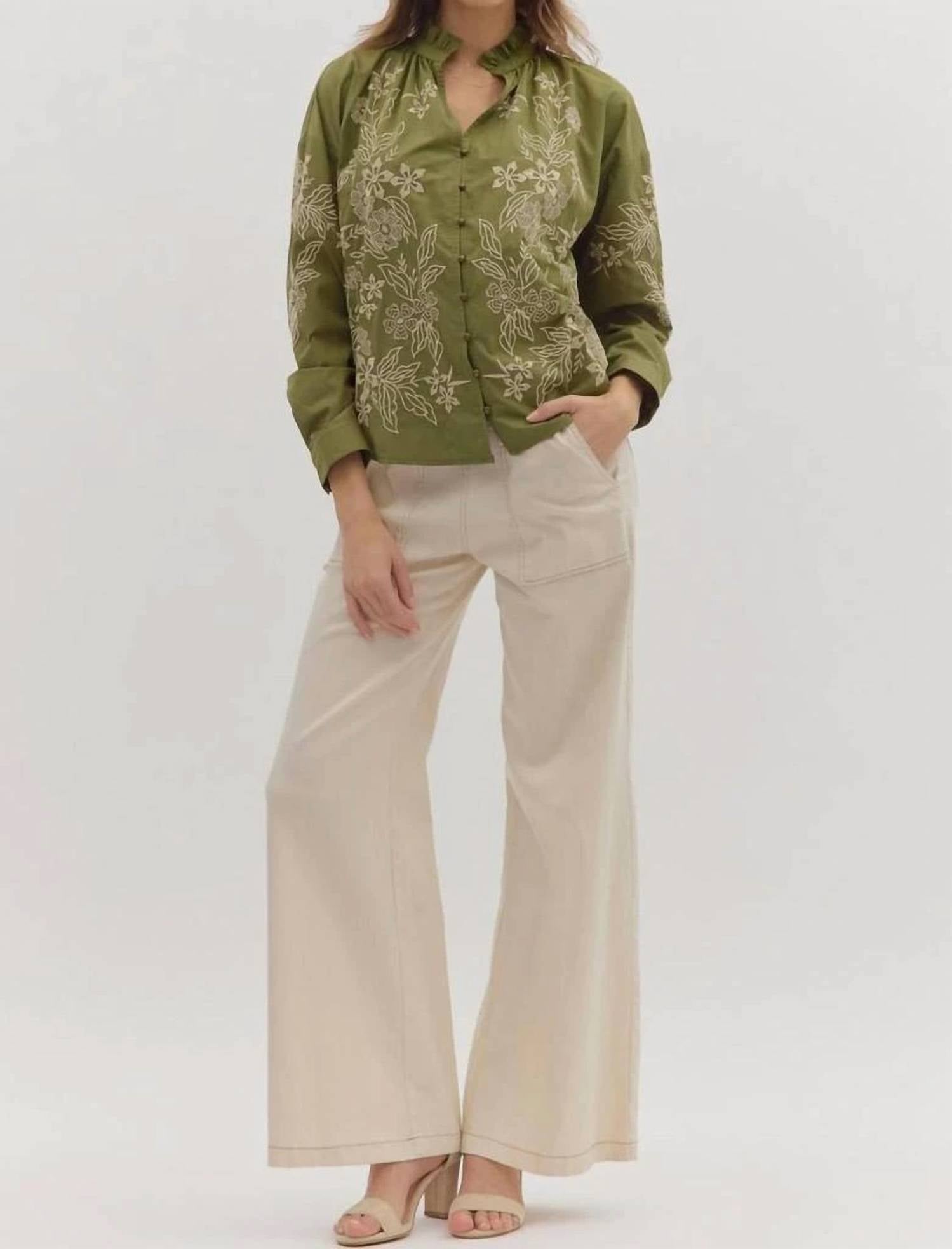Entro - Ivy Embroidered Top