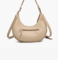 Jen & Co. - Women's Aria Whipstitch Crescent Shoulder Bag