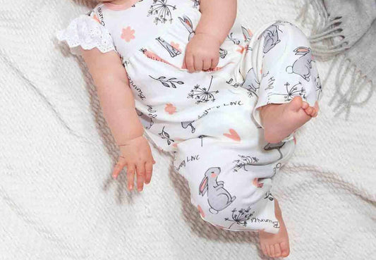 Tesa Babe - "Happy Bunnies" Romper for Baby Girls