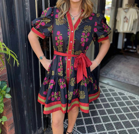 Entro - Trellis Belted Mini Dress