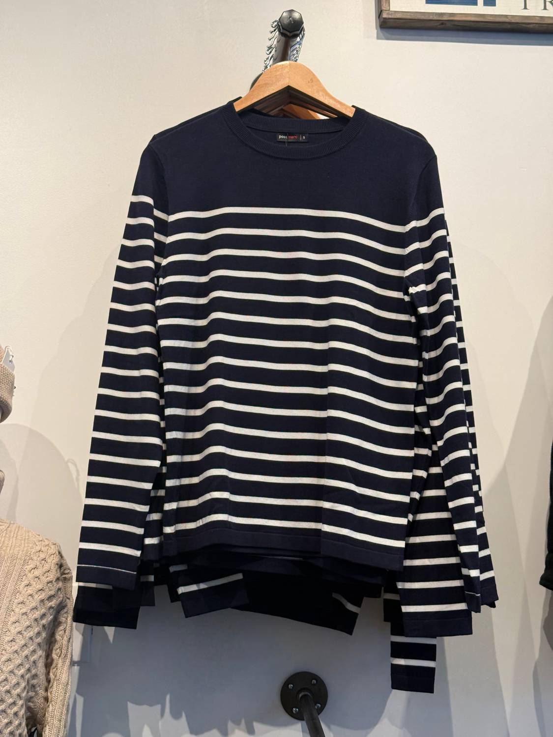 Postmarc - Long Sleeve Stripe Knit Sweater