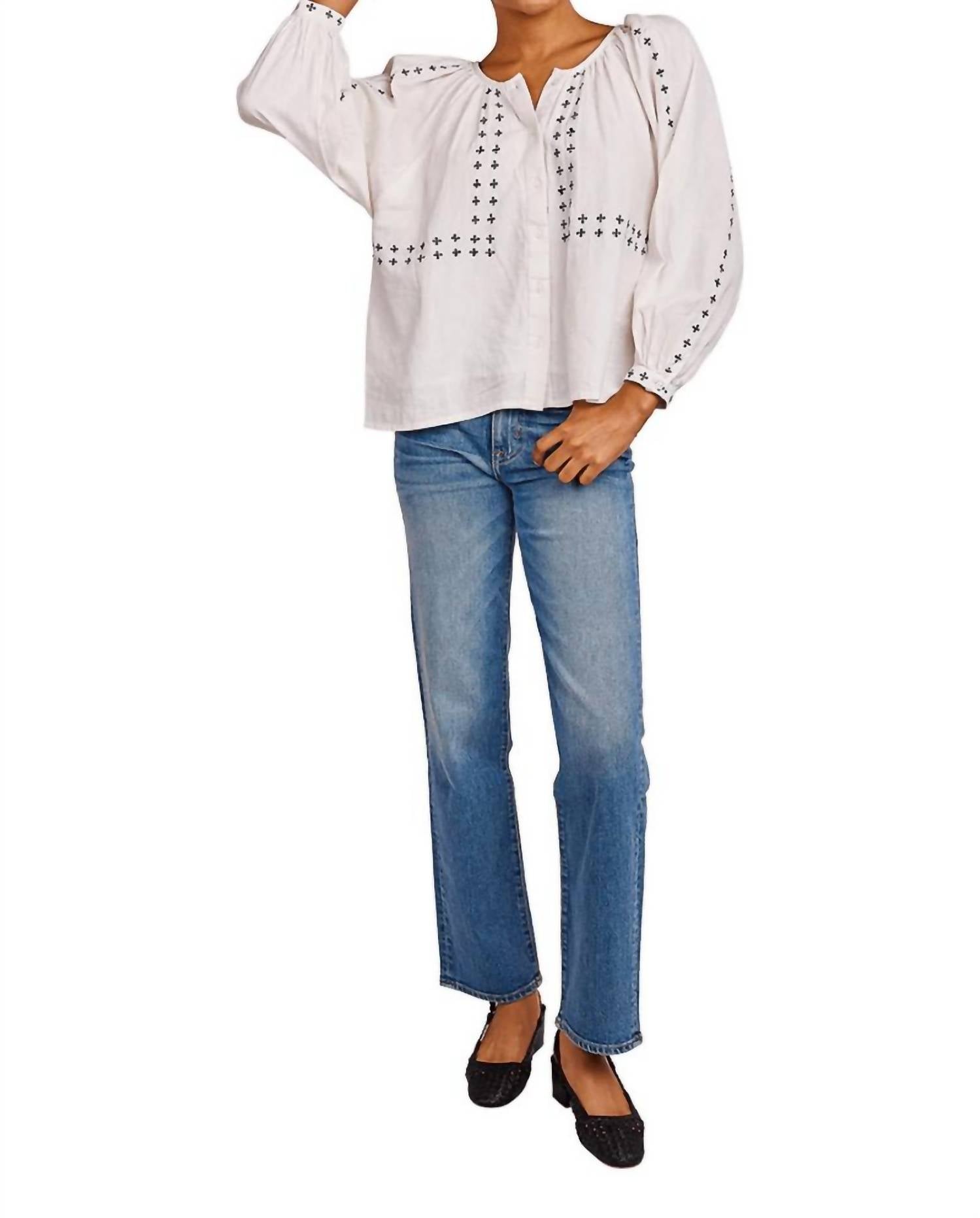 Emerson Fry - Frances Embroidery Blouse