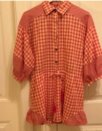 Peach Love - Gingham Short Romper