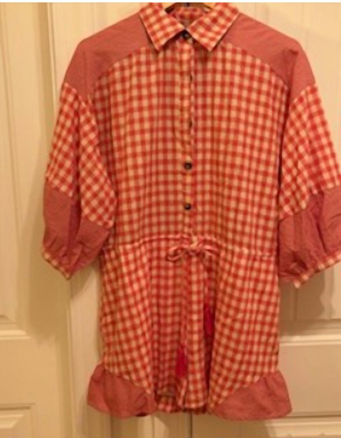 Peach Love - Gingham Short Romper