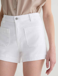 AG Jeans Daisy Shorts in white - women's shorts - detail view