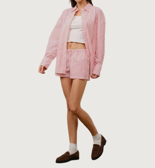 Loucia - Capri Striped Button Down Shirt