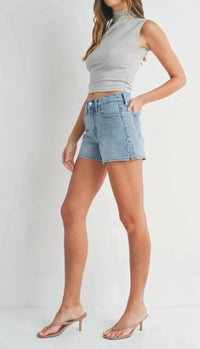 Just Black Denim - Classic Clean Stretch Denim Shorts