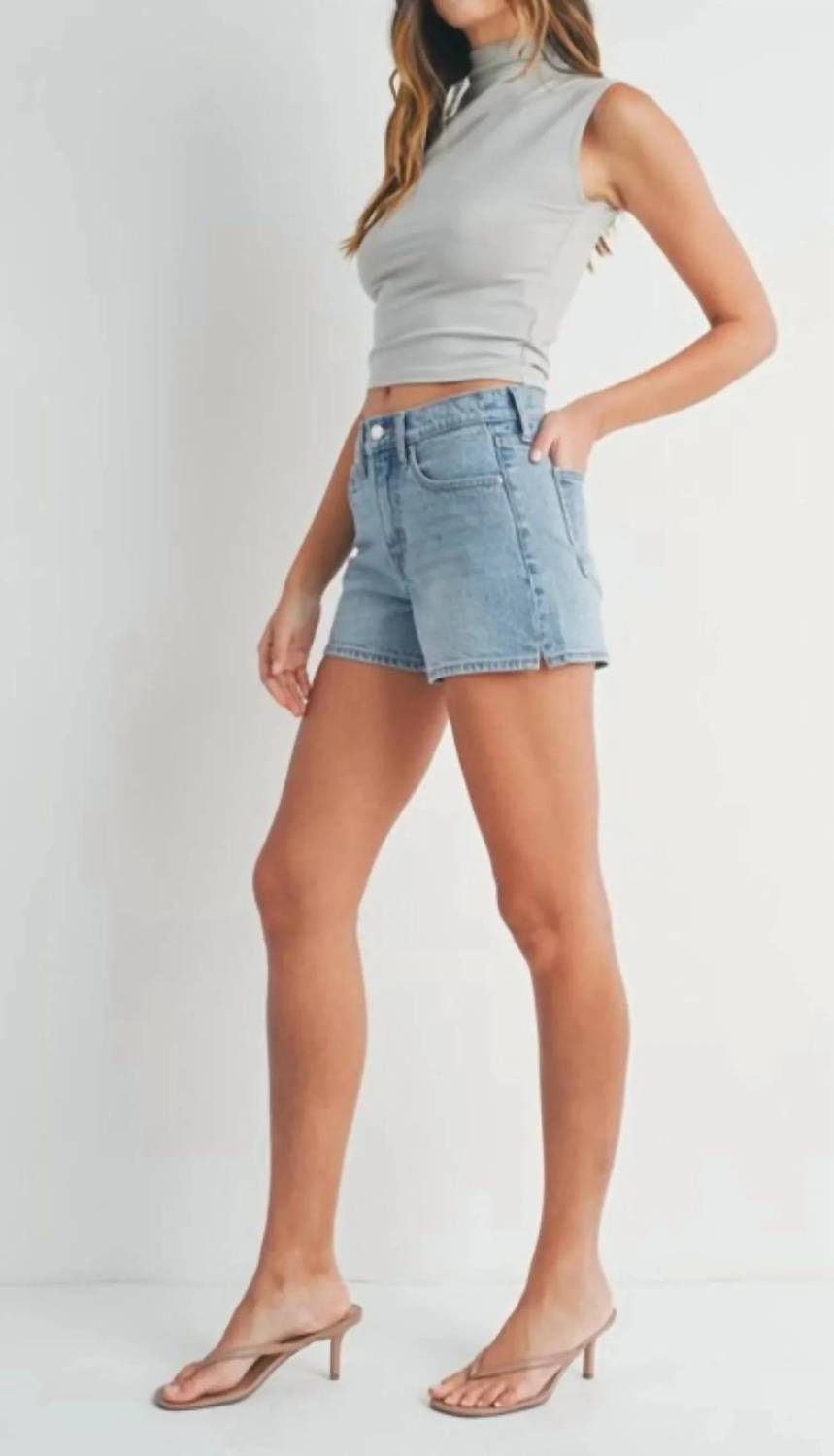 Just Black Denim - Classic Clean Stretch Denim Shorts