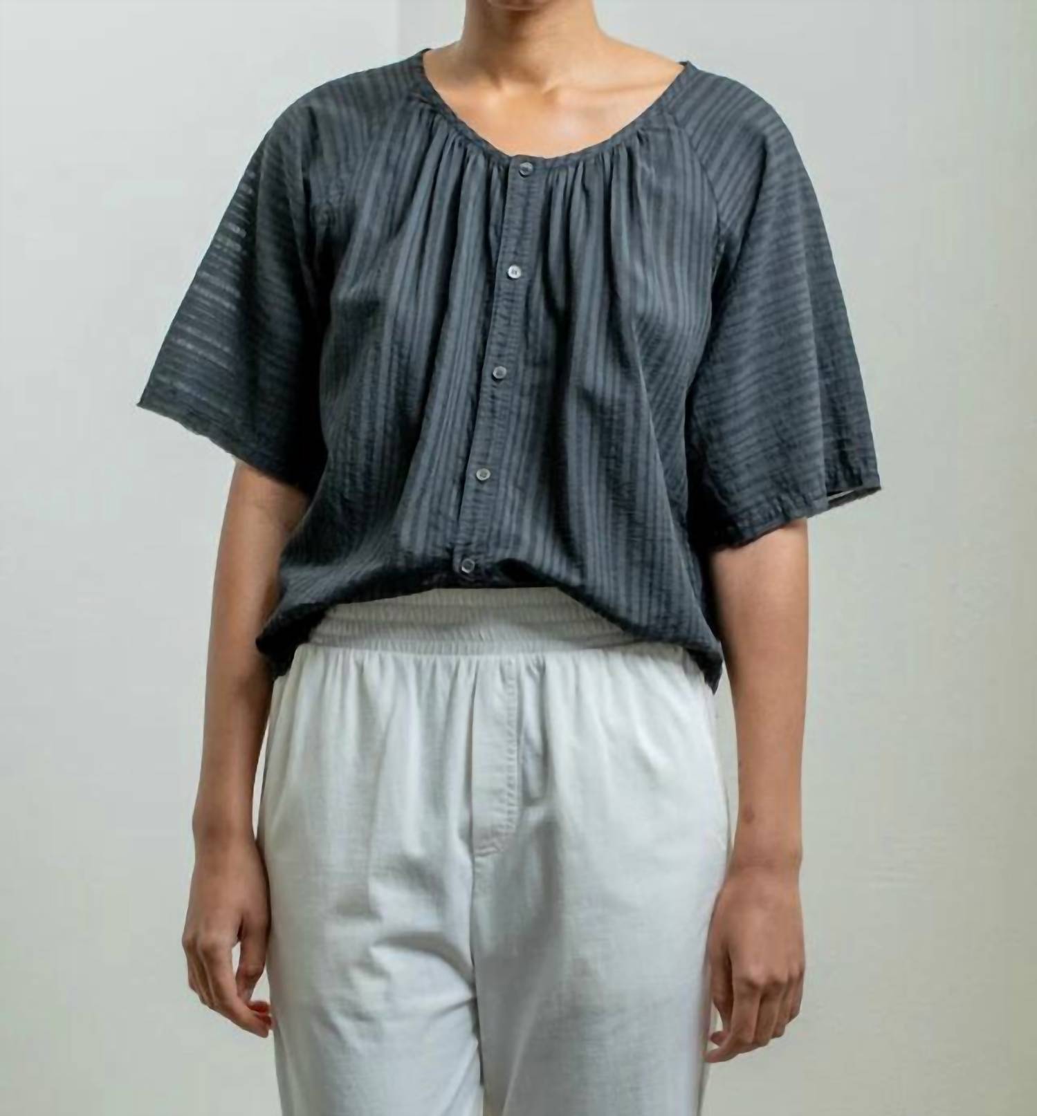 Raquel Allegra - Miles Raglan-sleeve Blouse
