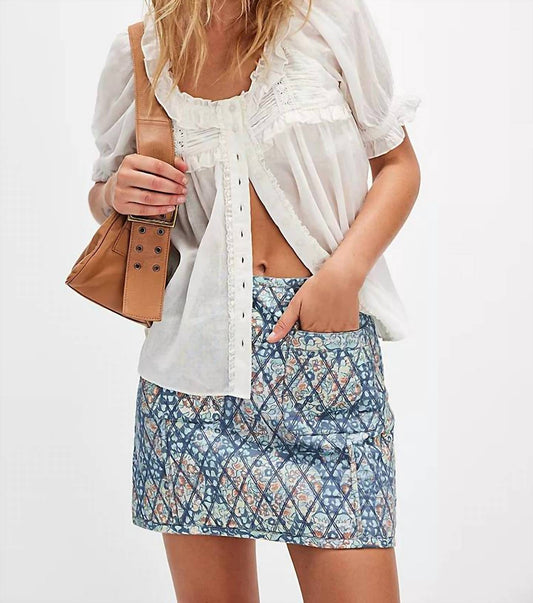 Free People - Darla Quilted Mini Skirt