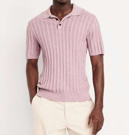 Wax London - Men's Naples Striped Knit Polo Shirt
