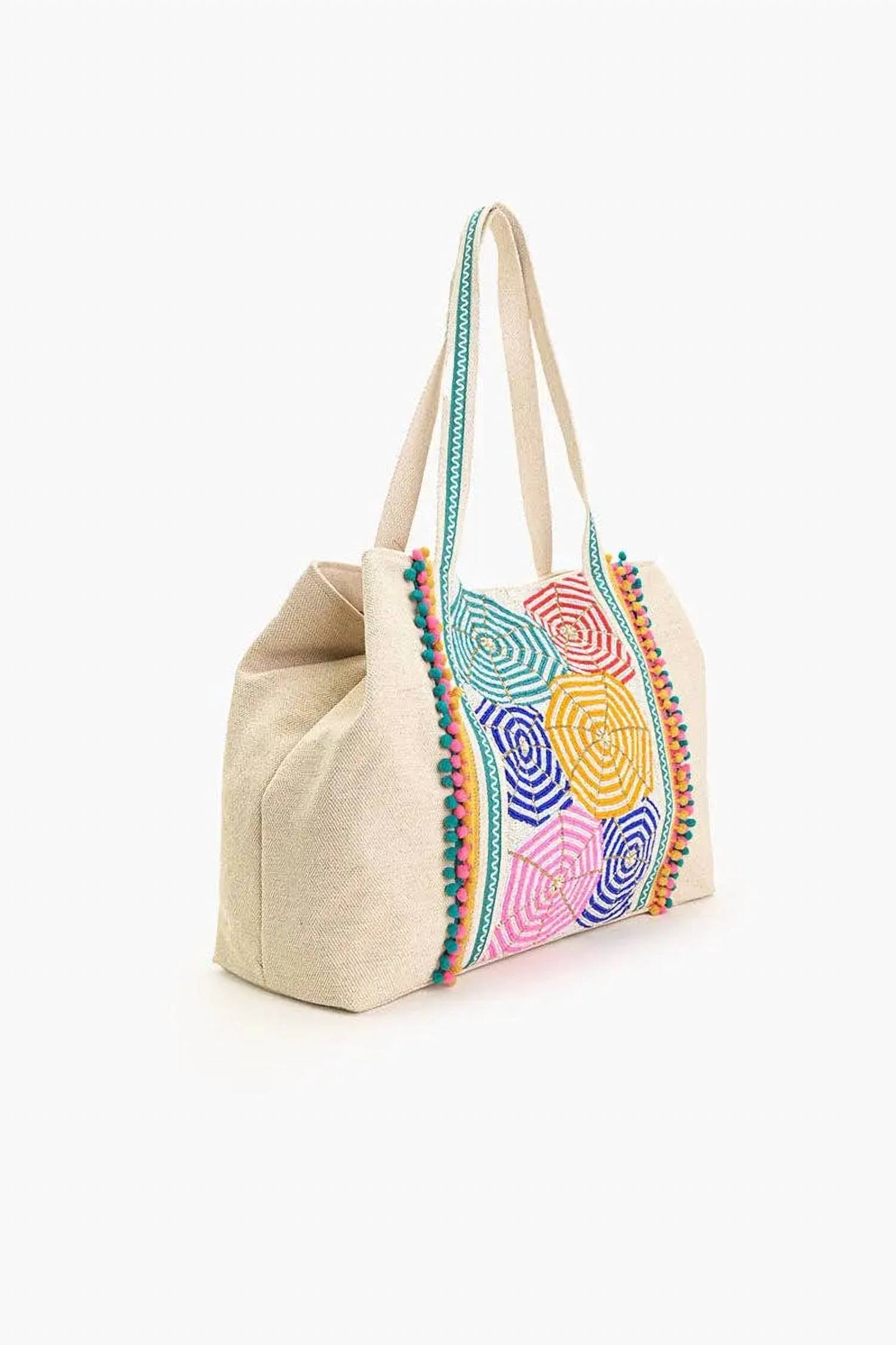 America & Beyond - Women'sunder My Umbrella Beaded Tote Bag