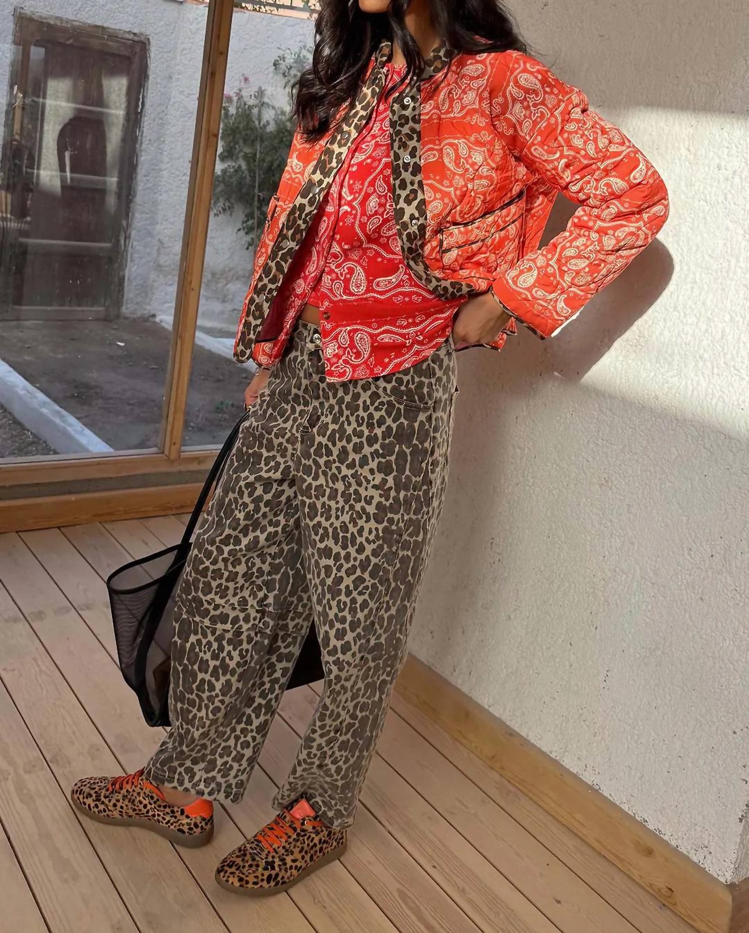 Never Fully Dressed - Leopard Barrel Jeans