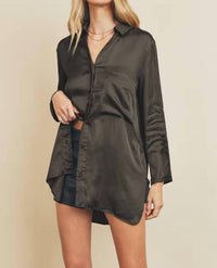 Dress Forum - Highly Favored Long Satin Shirt