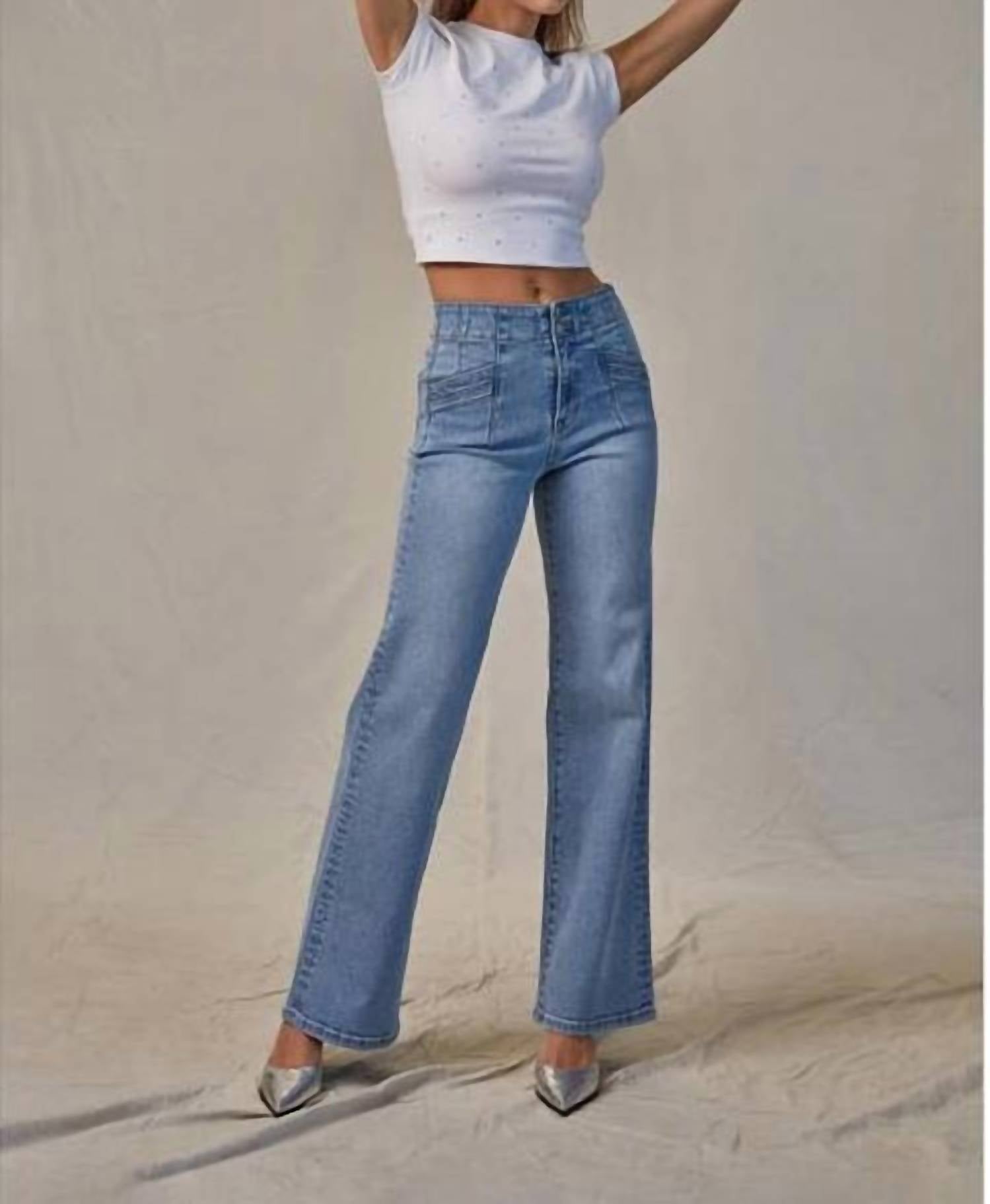 Mica Denim - Women's High Rise Wide Leg Jeans