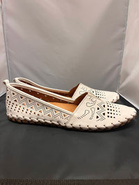 Sean Alan Women's Luna Shoe in white leather 1 - women's flats