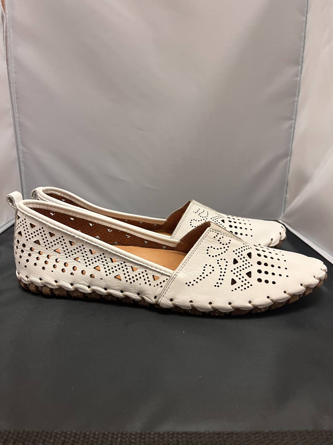 Sean Alan Women's Luna Shoe in white leather 1 - women's flats