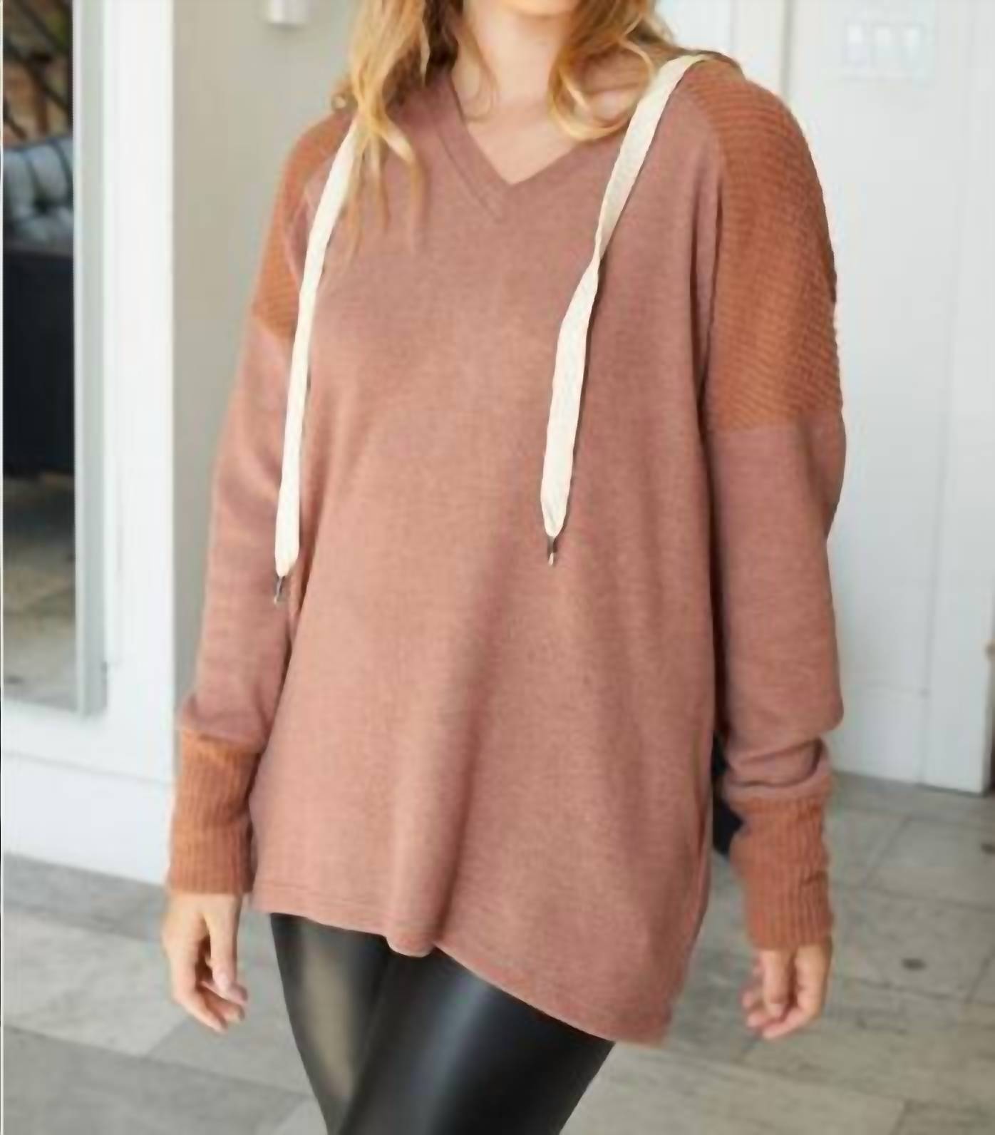 White Birch - Two Tone Fuzzy Hoodie
