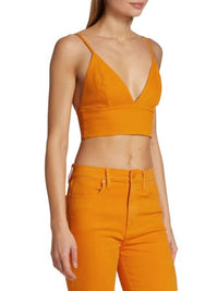 Alice + Olivia - Carli Denim Crop Bra Top