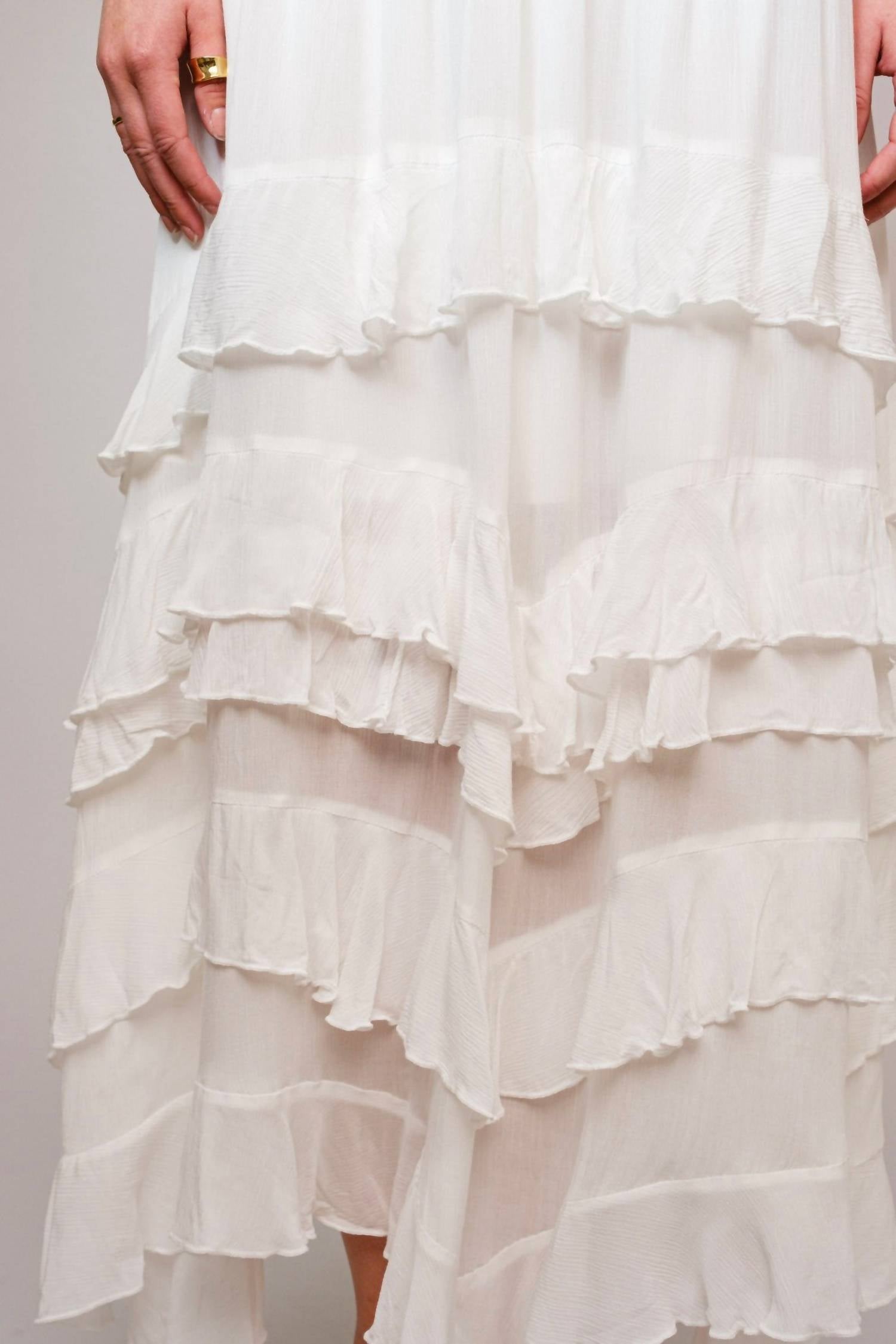 Blue B - Drift Away White Ruffle Skirt