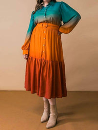 Flying Tomato - Printed Woven Midi Dress