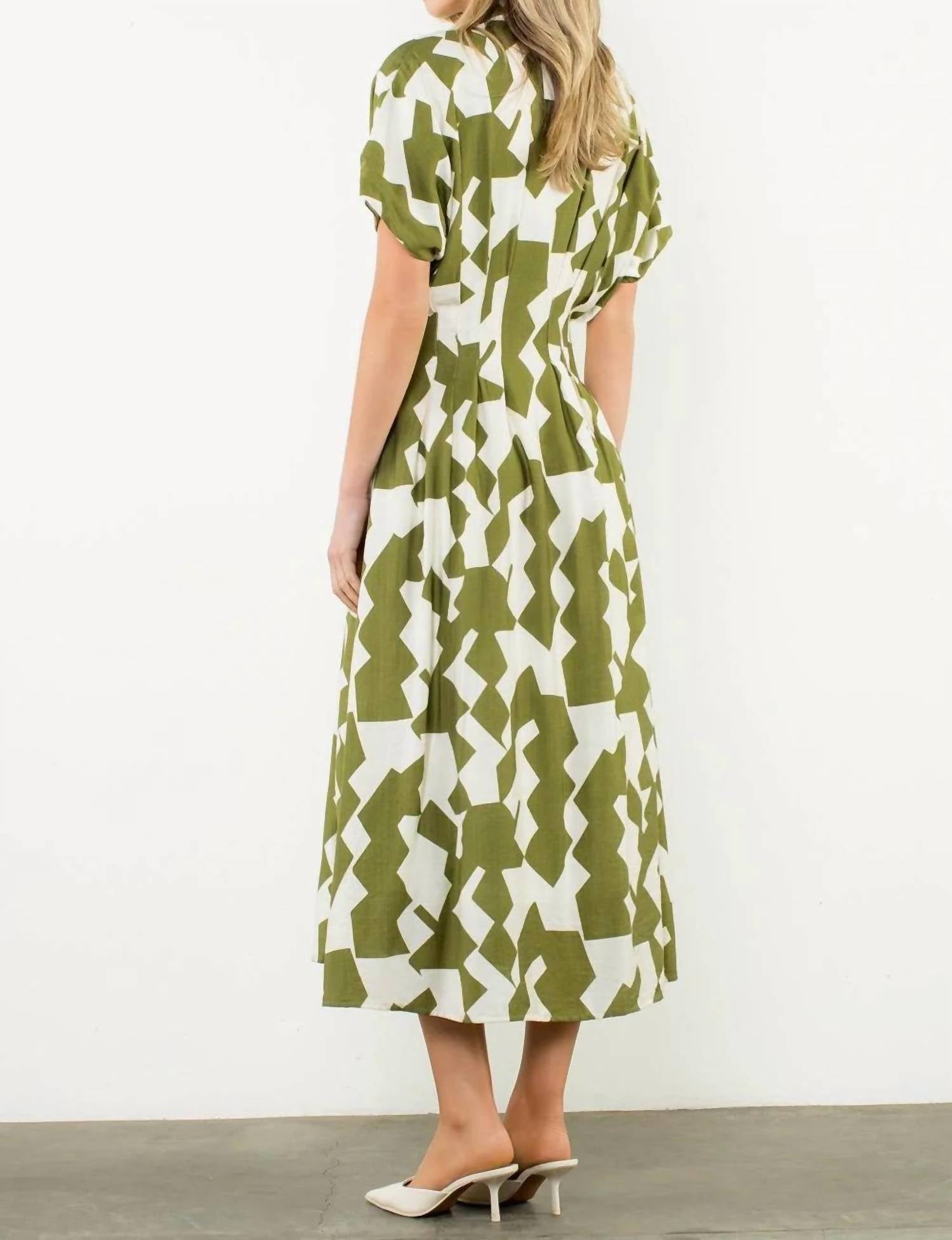 Thml - Geometric Printed Midi Dress