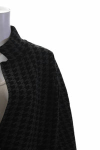 J'Envie/Eli - Women's 3/4 Sleeve Single Button Knit Houndstooth Jacket