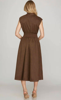 She + Sky - Leia Front Zip Midi Dress