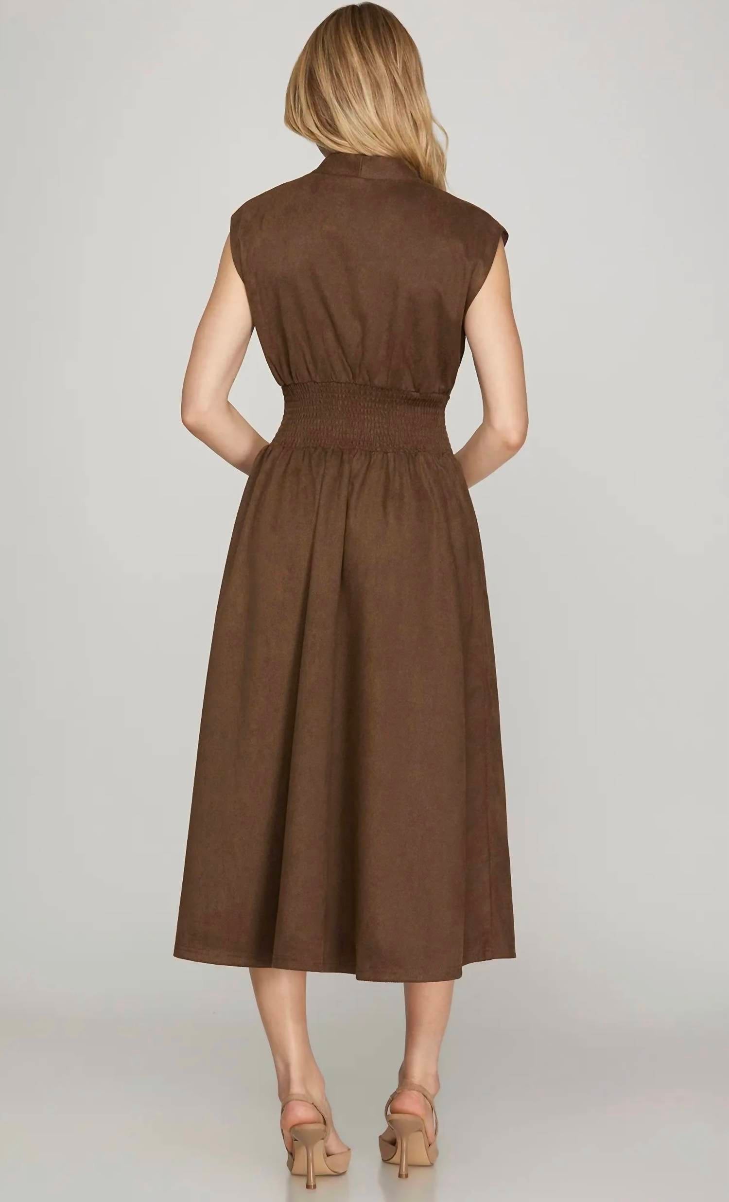 She + Sky - Leia Front Zip Midi Dress
