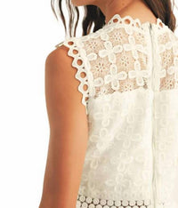 Just Me - Tiered Ruffle Lace Midi Dress